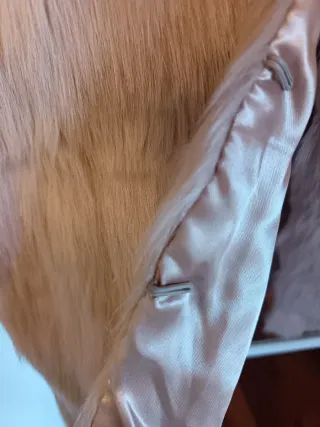 Abrigo pelo Lavand rosa talla S