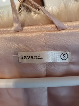 Abrigo pelo Lavand rosa talla S