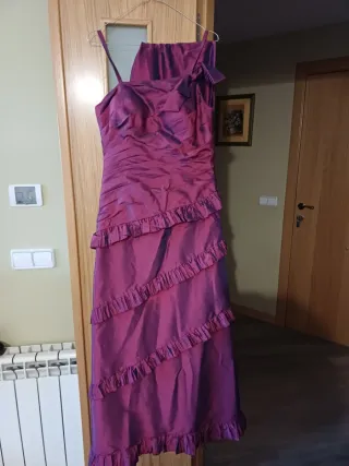 Vestido largo fiesta/boda morado talla 42