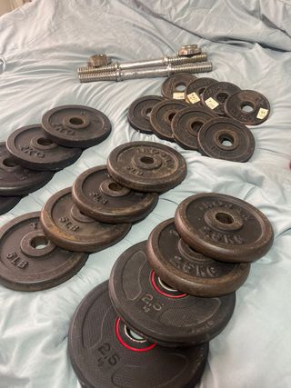 Set de pesas de gimnasio