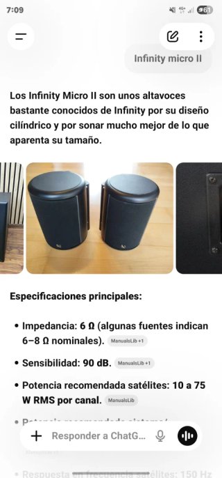 Altavoces traseros Infinity más soporte