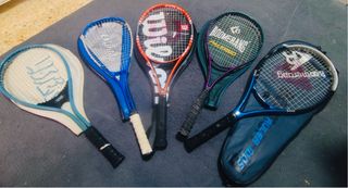 Lote 5 Raquetas Tenis y Fundas