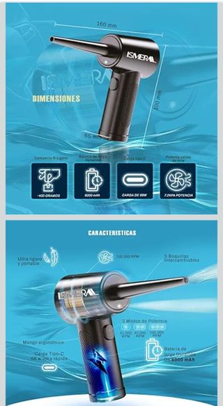 Soffiatore per la pulizia di computer e dispositivi elettrici