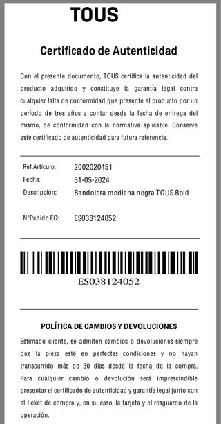 Bolso Bandolera Negro Tous Nuevo