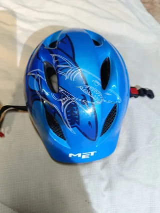 Casco Bicicleta Infantil Azul MET