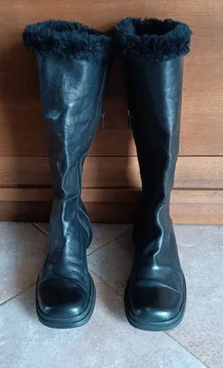 Stivali ANNA DORI neri vera pelle n.39