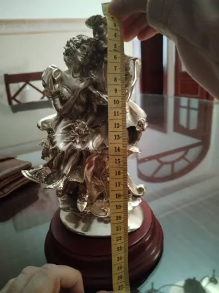 Figura Plata Ley Bañada Pareja Bailando