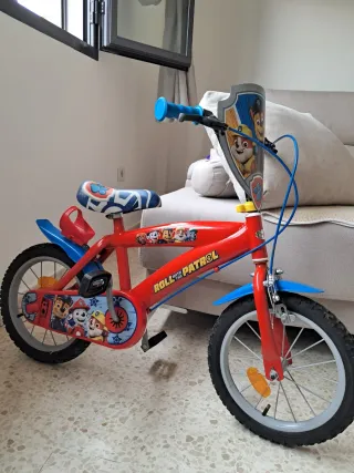 Bicicleta infantil Paw Patrol Roja