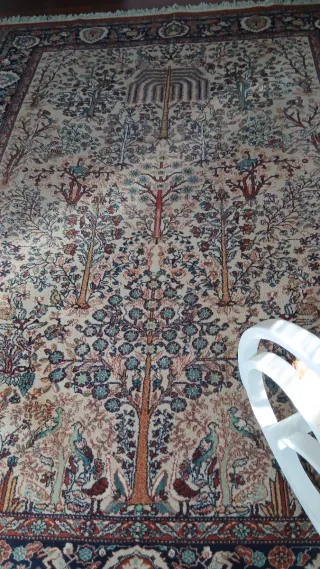 Alfombra Persa Lana Beige y Roja