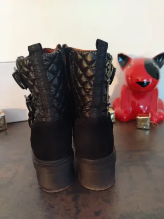 Botines Hispanitas Negros Casi Nuevos