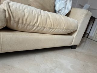 Sofá beige 2 plazas extra ancho