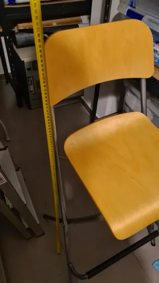 Silla plegable madera y metal (2 sillas)