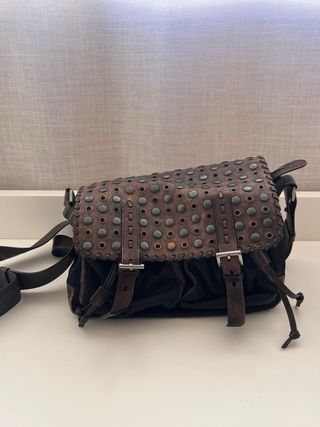 Bolso vintage Prada negro y marrón