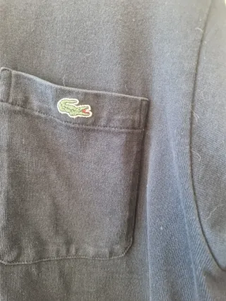 Polo Lacoste Manga Larga Azul Talla L