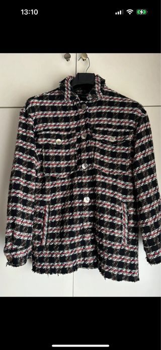 Chaqueta oversize Zara cuadros