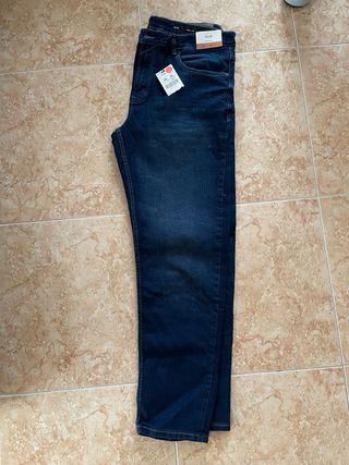 Pantalón vaquero hombre azul slim