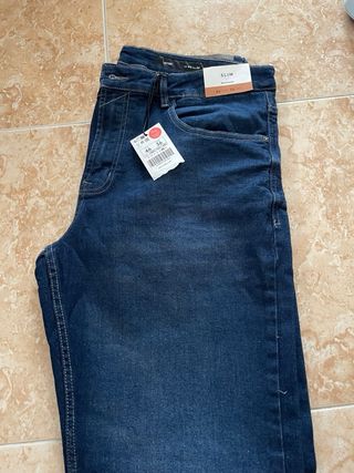 Pantalón vaquero hombre azul slim