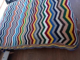 Colcha Cama Matrimonio Zigzag Multicolor