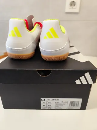 Adidas F50 Club IN Blancas Rojas T.44