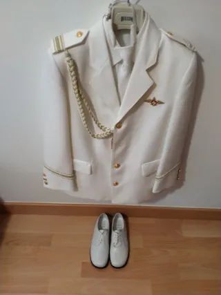 Traje Comunión Beige/Blanco Talla Única
