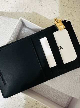 Portacarte Borbonese nero in pelle