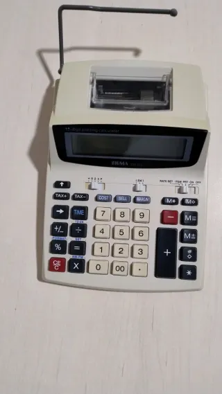 Calculadora Sigma 12 dígitos con impresora