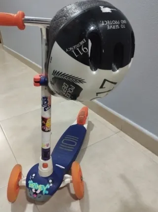 Patinete 3 Ruedas Infantil con Casco