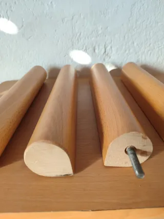 Patas de madera para muebles (4 unidades)de 32 cm