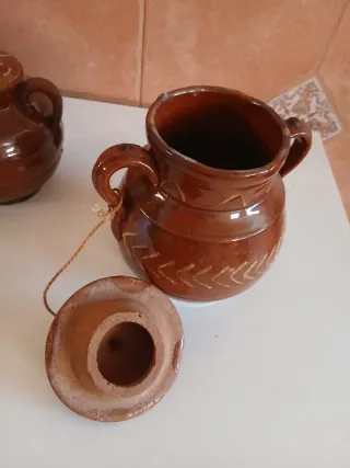 Lote 2 Vasijas Terracota.Muy antiguas. Artesania