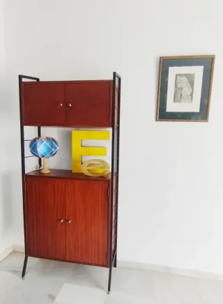 Mueble Estantería Vintage Madera y Metal