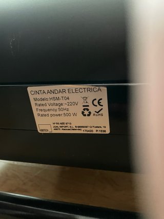 Cinta de correr plegable