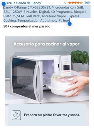 Microondas Candy X-Range CMXG22DS/ST Inox