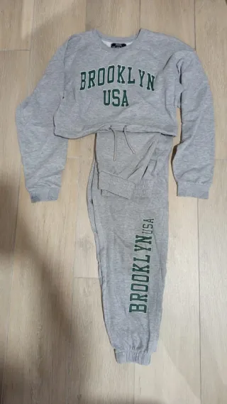 Conjunto chándal Brooklyn USA gris