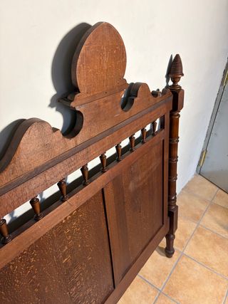 Cabezal madera antiguo cama 135