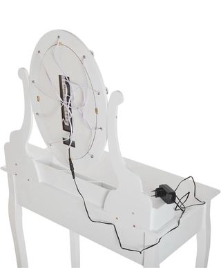 Tocador Blanco con Espejo y Luces LED