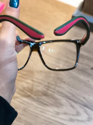 Occhiali da vista marrone, verde oliva e rosso