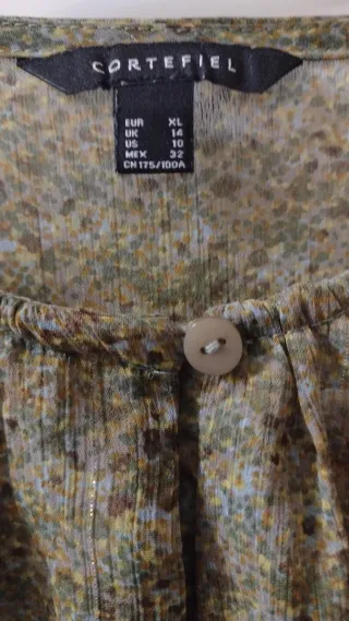 Blusa verde estampado