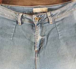 Pantalón vaquero ancho Navissi azul