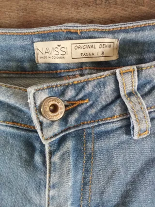 Pantalón vaquero ancho Navissi azul