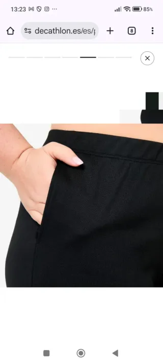 Pantalón fitness Decathlon negro cálido S