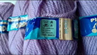 11 madejas lana Pingouin Esmeralda fiordo lila