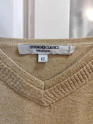 Top tirantes dorado seda fiesta boho chic 42