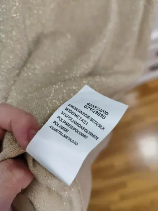 Top tirantes dorado seda fiesta boho chic 42