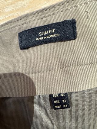 Pantalón Massimo Dutti Talla 42 Slim-Fit