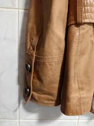 Cazadora Piel Ovina Zara Mujer