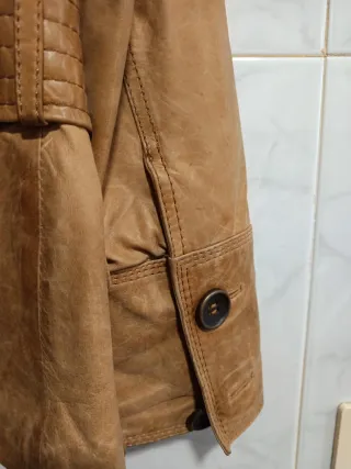 Cazadora Piel Ovina Zara Mujer