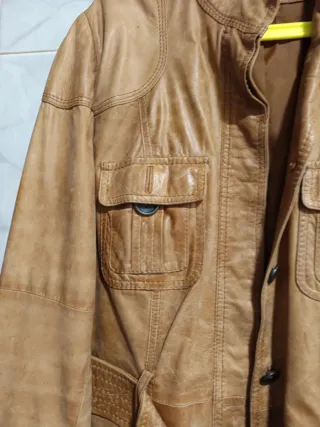 Cazadora Piel Ovina Zara Mujer