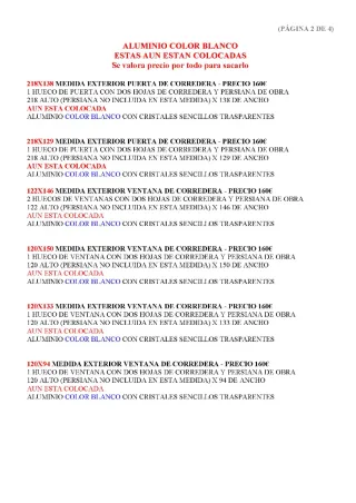 Ventana fija blanca y bronce 100x67