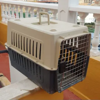 Transportín para Perro Beige y Negro