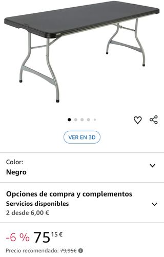 Tavolo pieghevole 182x76cm LIFETIME